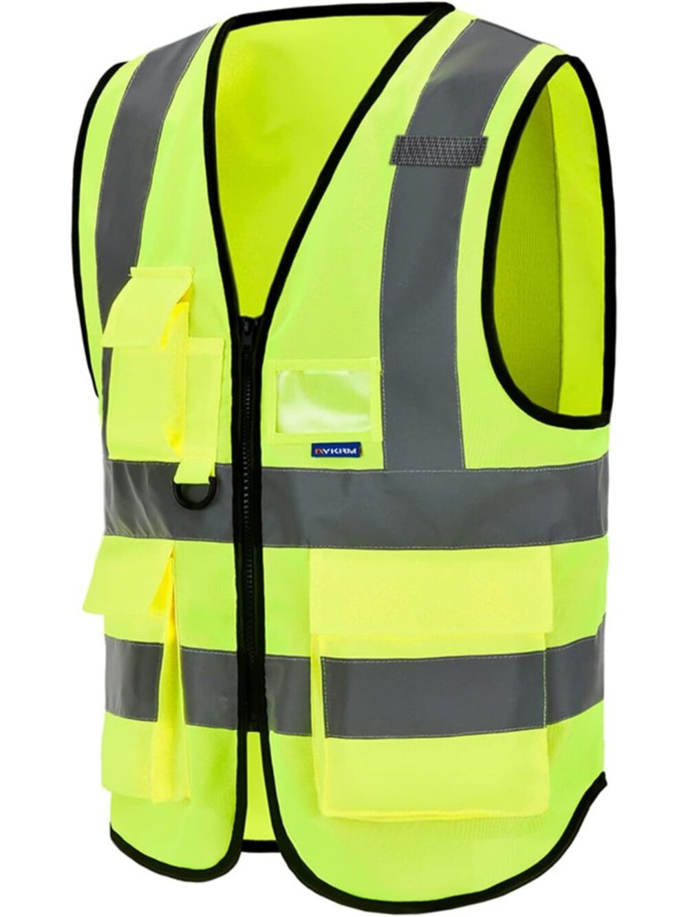 7pocket High Visibility Safety Vest Zipper, Construction Vest Reflective Strips - Picture 8 of 8